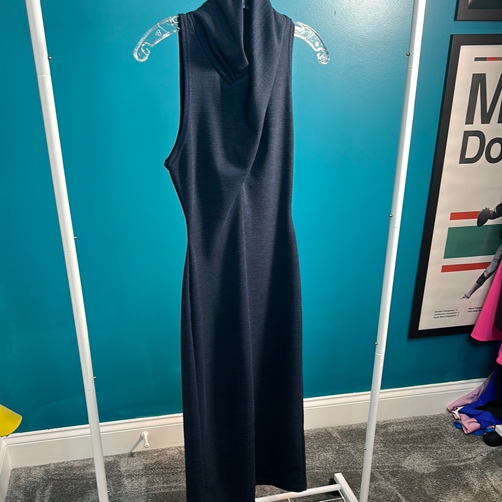 Acler Blue Sheath Midi Dress Halter Sleeveless - Picture 4 of 5